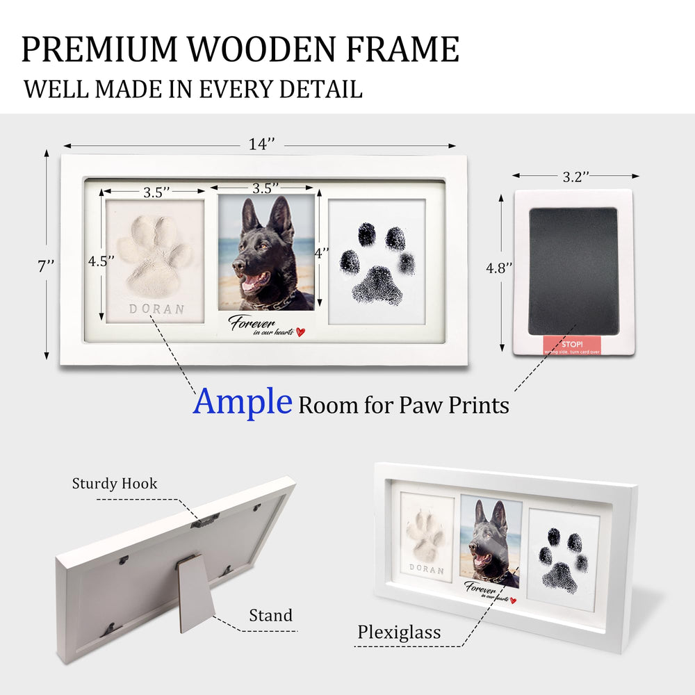 MYPAWLETS comparaison taille montrant patte réelle et empreinte