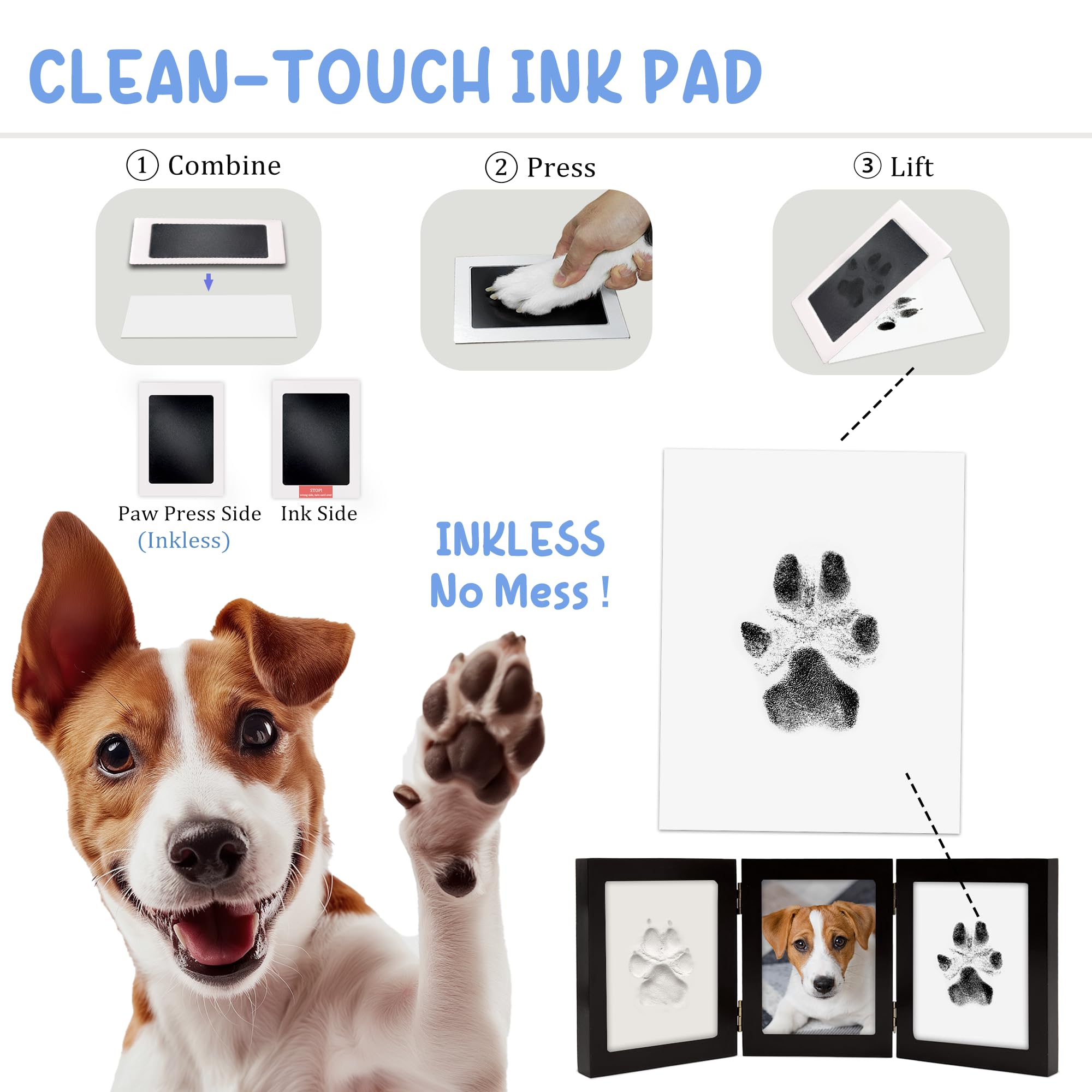 MYPAWLETS tampon encre détail sans contact pour empreintes propres et sûres