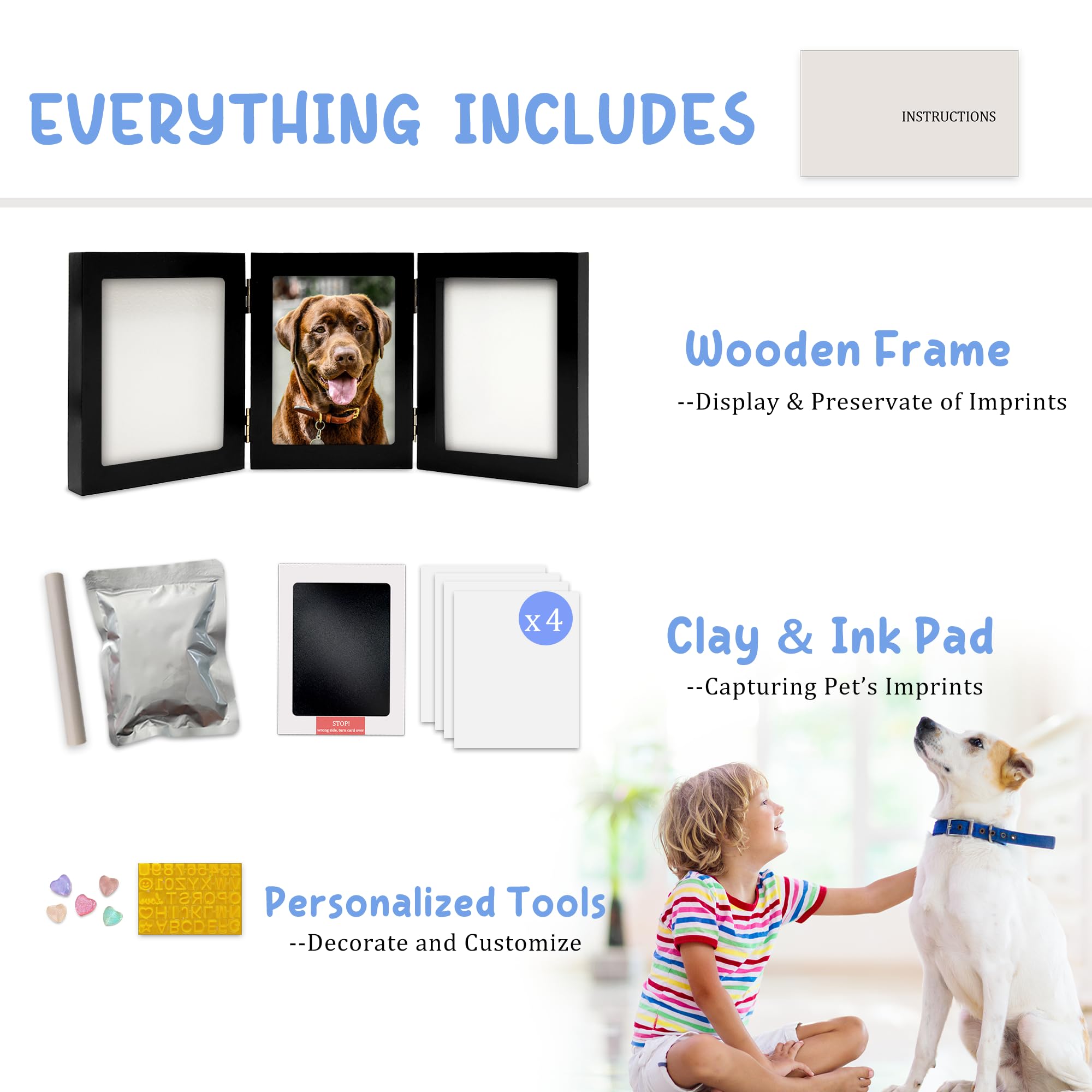 MYPAWLETS famille réalisant empreinte ensemble, activité facile et ludique