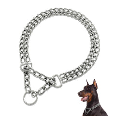 Mystercome collier martingale face montrant solidité et finition chromée pour durabilité