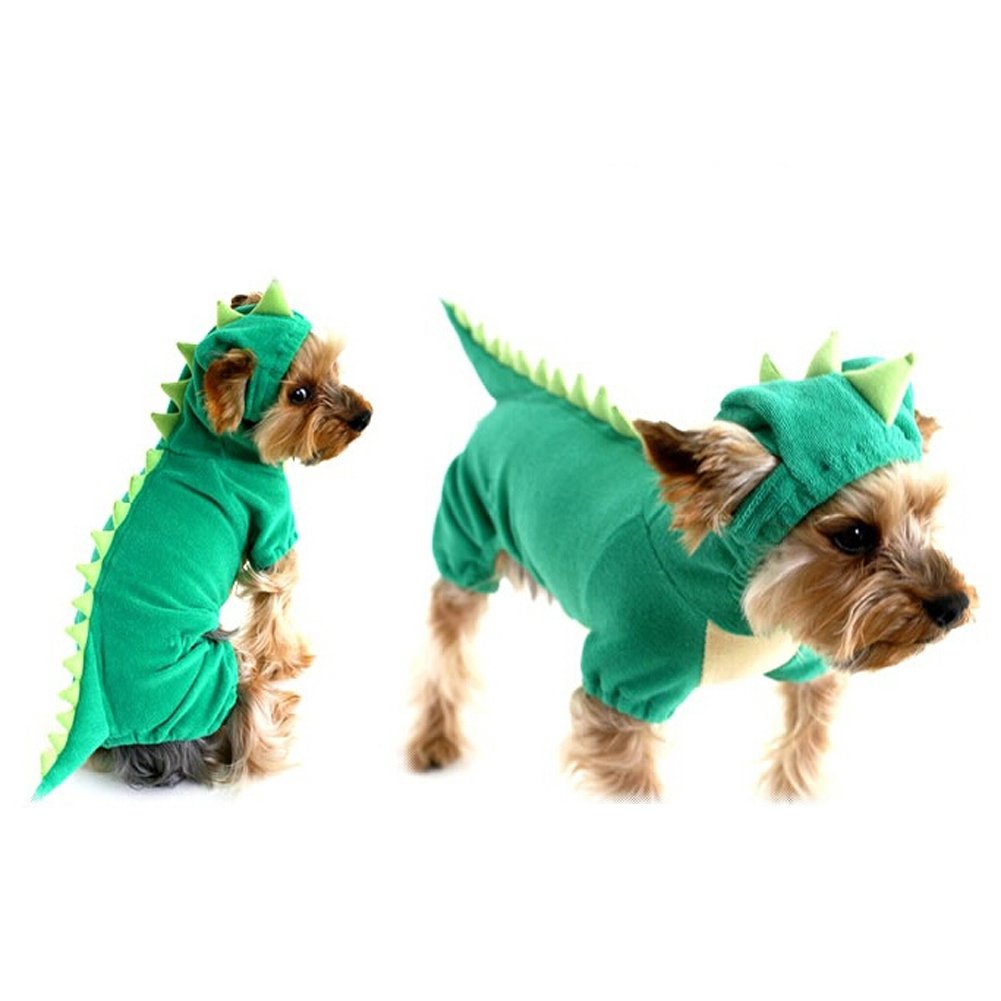 NACOCO chien portant le costume dinosaure en extérieur pour fêtes