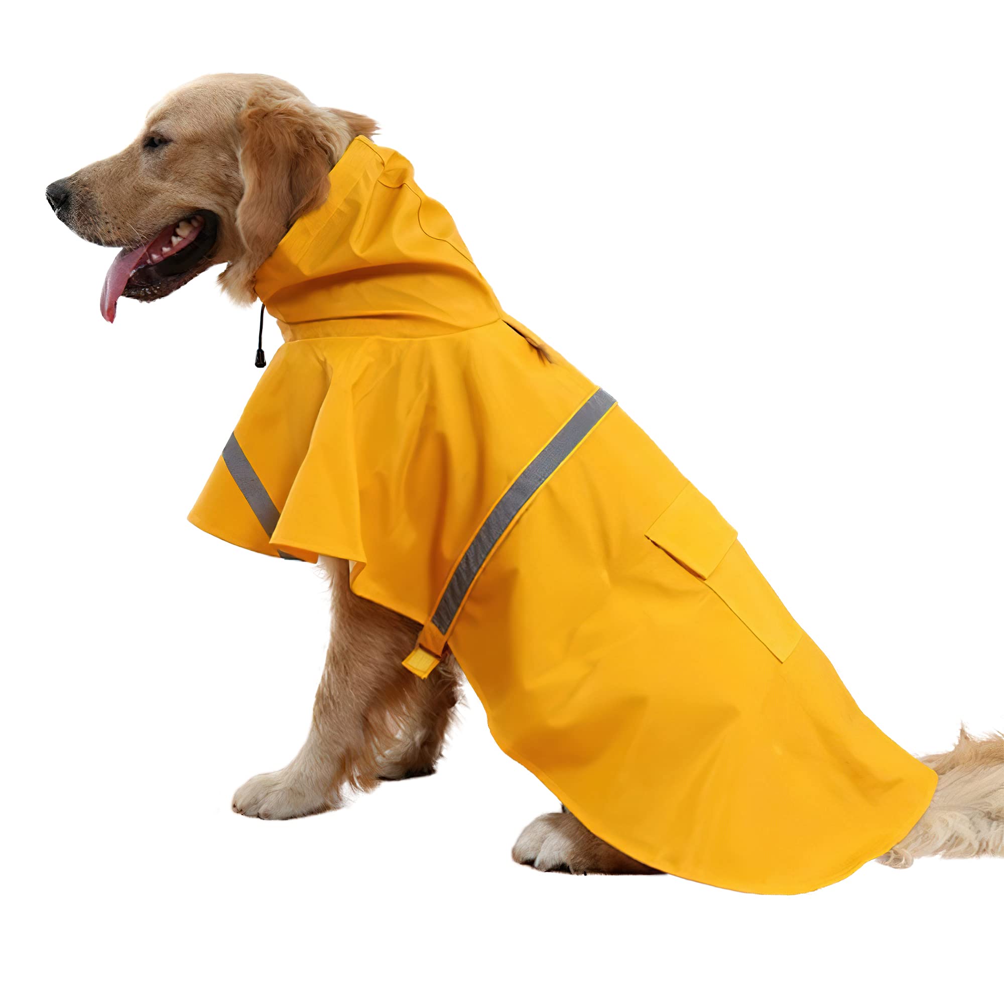 NACOCO poncho face avant jaune, protection imperméable visible