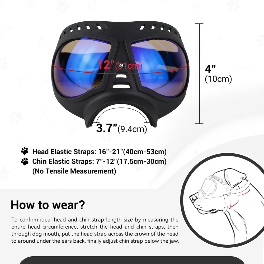 NAMSAN chien en voiture portant lunettes protégeant yeux du vent