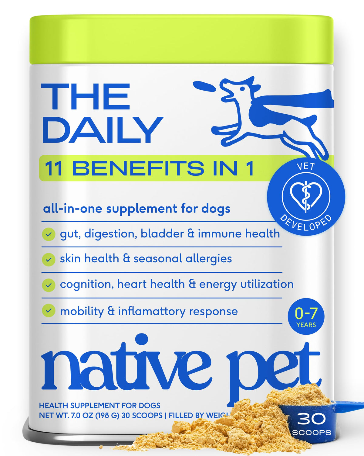 Native Pet boîte face avant montrant le format pratique pour la routine quotidienne