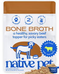 Native Pet emballage avant montrant le format 192 portions et bénéfice praticité