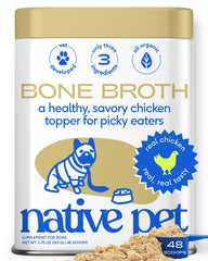 Native Pet emballage avant montrant 48 doses et bénéfice praticité