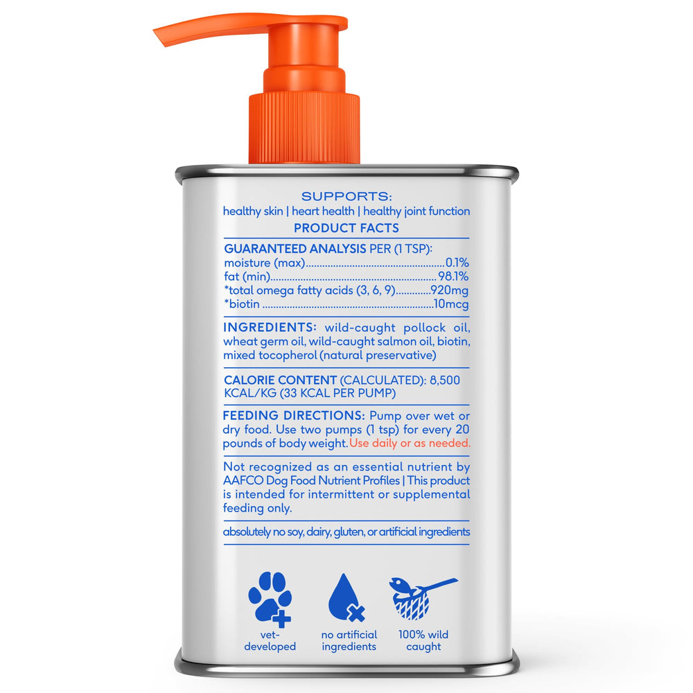 Native Pet packaging avec icônes de certifications et ingrédients non‑OGM