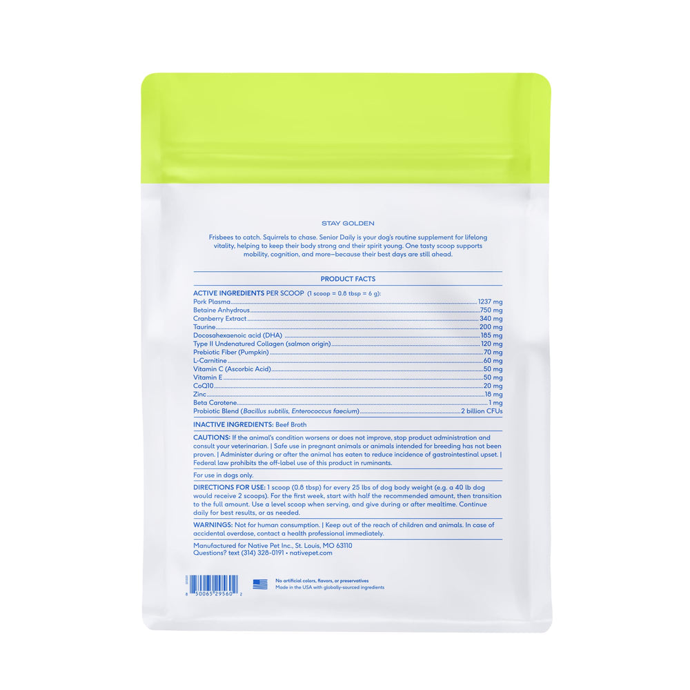 Native Pet pelage brillant montrant amélioration de la peau et du poil