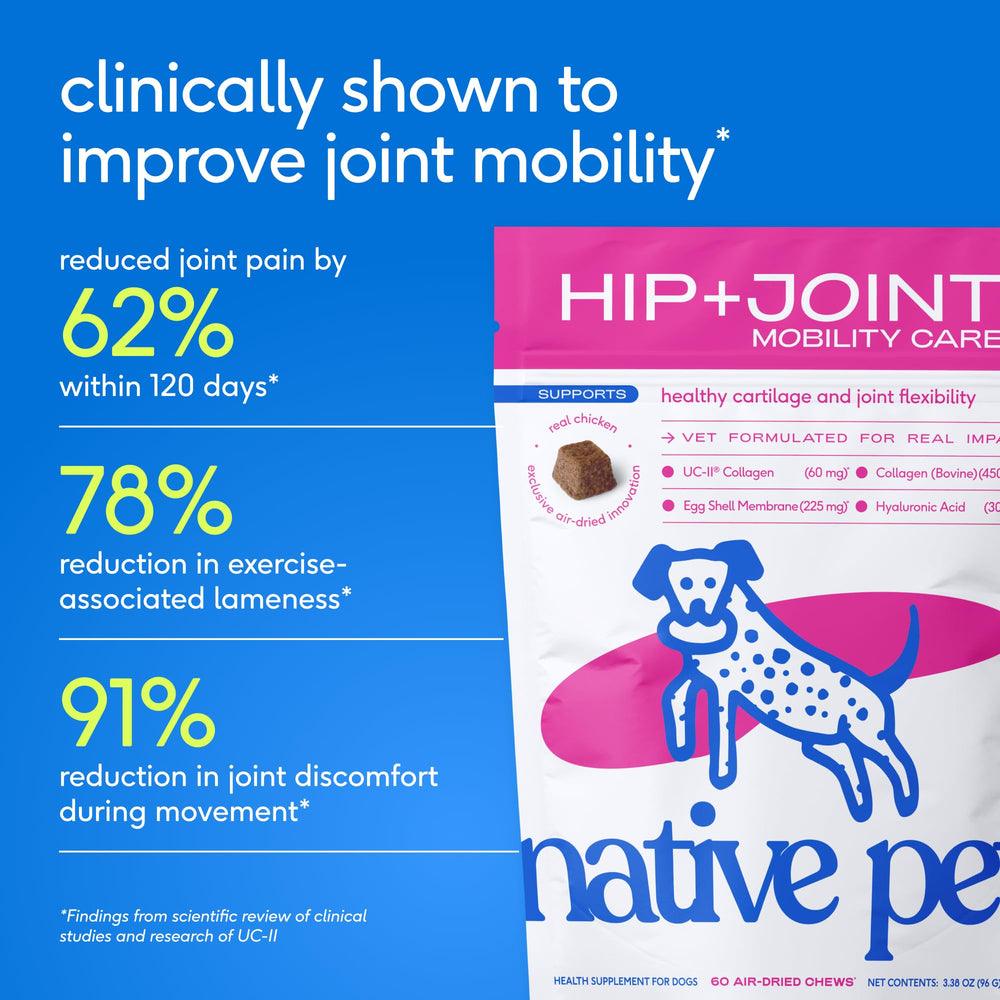 Native Pet représentation UC‑II pour soutien du cartilage visible