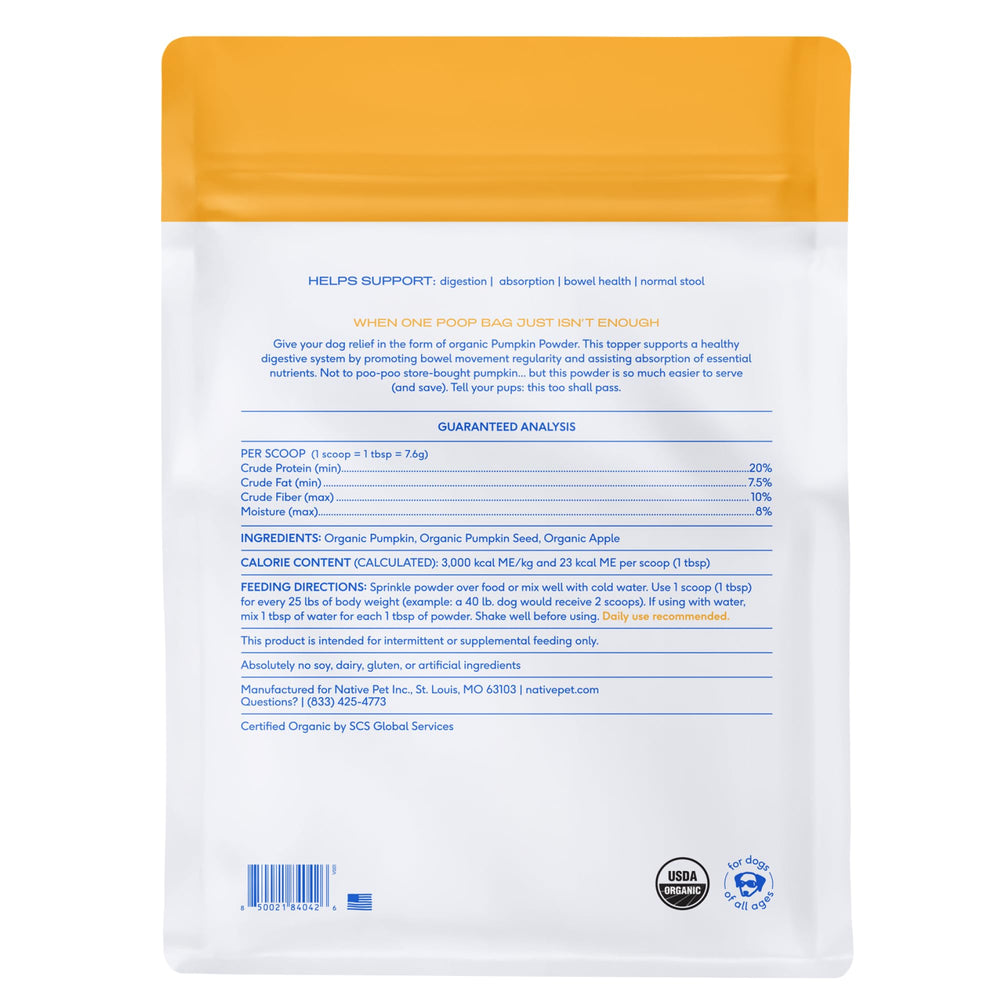 Native Pet sachet de voyage avec pot montrant la portabilité pour déplacements et vacances