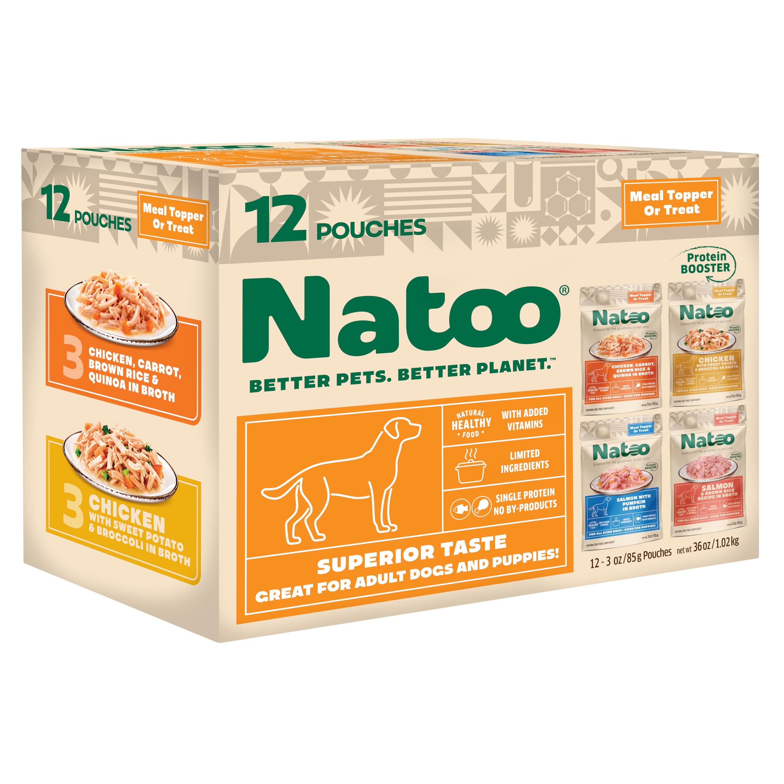 NATOO présentation avant du pack variétés montrant l’emballage appétissant