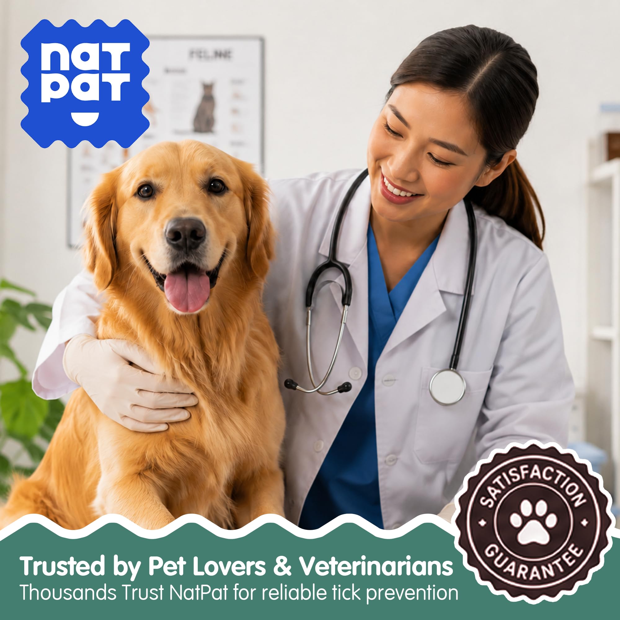 The Natural Patch Co. scène de vie chien détendu à la maison grâce au patch