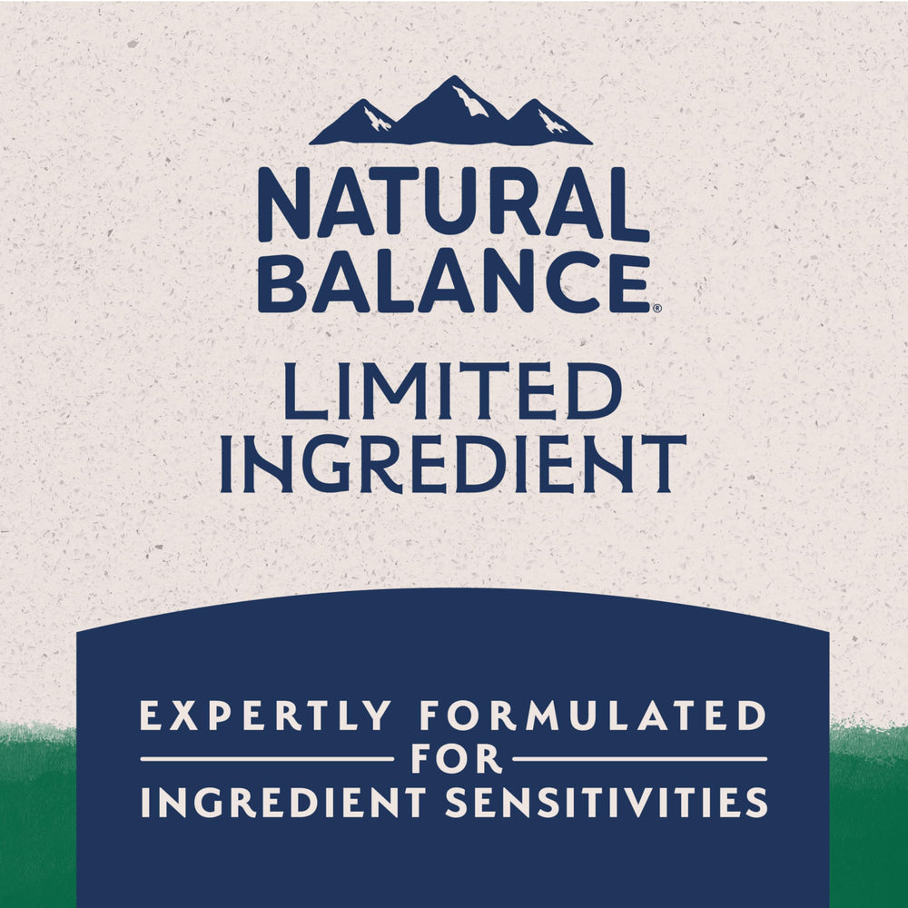Natural Balance bol tenu main d'un chien pour contrôle des portions et confort