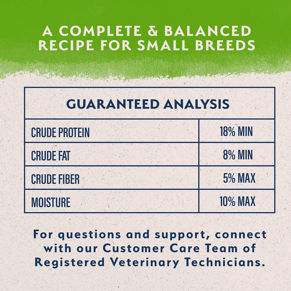 Natural Balance comparaison taille croquette avec main pour adaptation mâchoire
