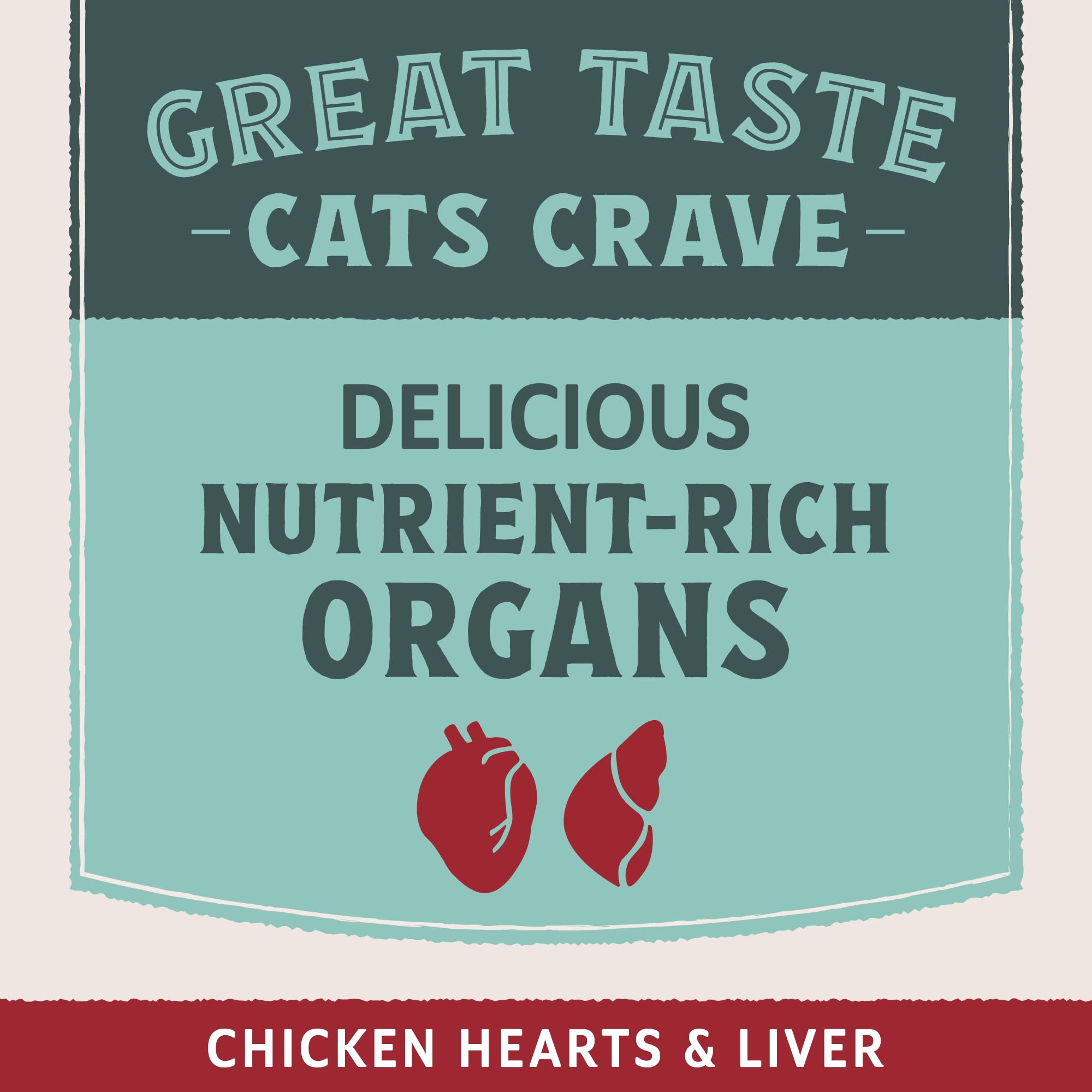 Natural Balance croquettes et morceaux d'organes mettant en avant goût riche et nutriments