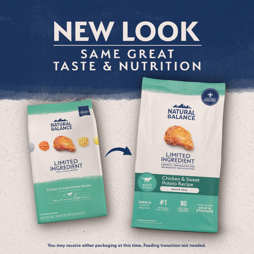 Natural Balance gros plan croquette montrant texture digestible et appétence
