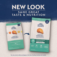 Natural Balance gros plan croquette montrant texture digestible et appétence