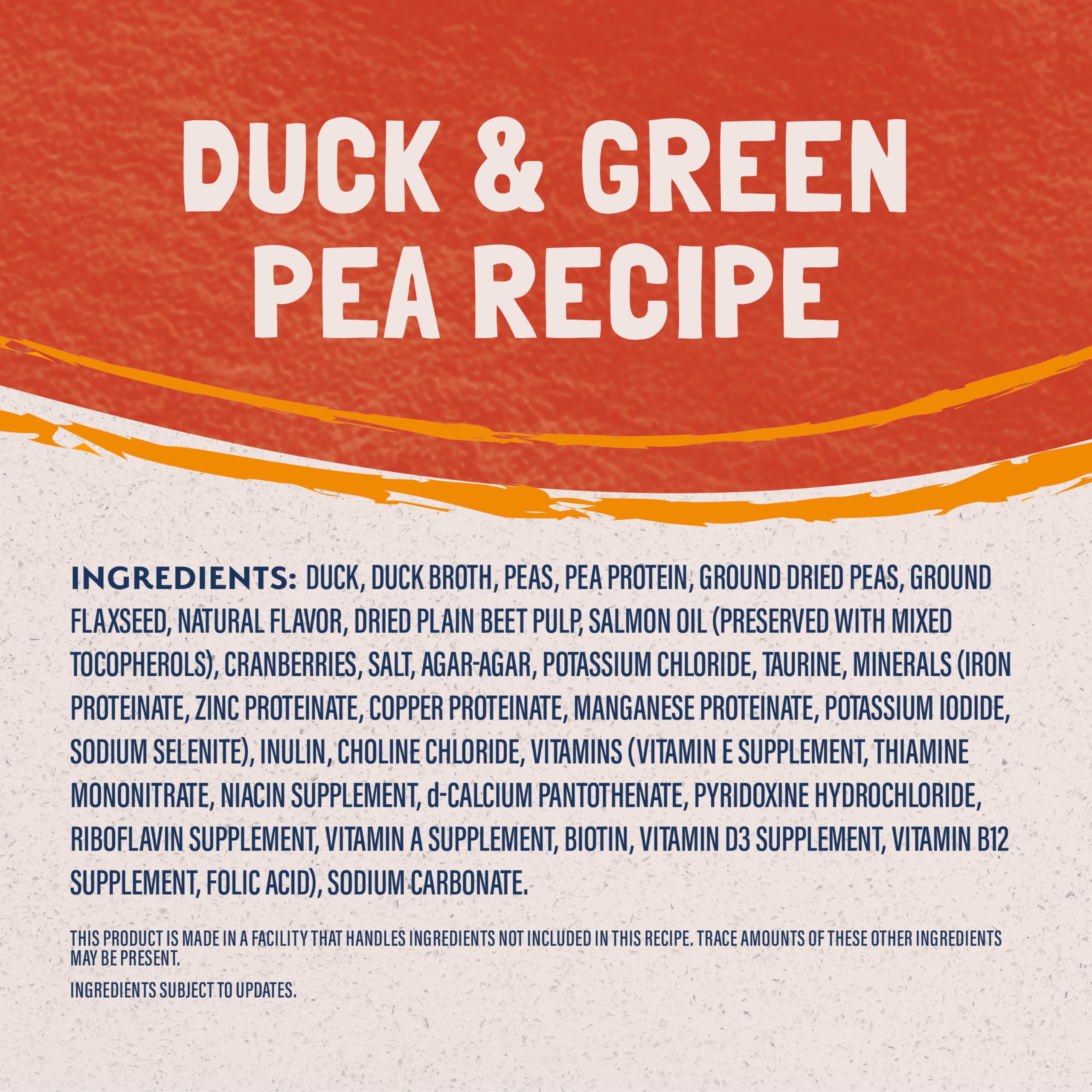 Natural Balance gros plan sur morceaux de canard, souligne protéines uniques
