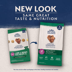 Natural Balance gros plan des croquettes, texture appétente pour digestion saine