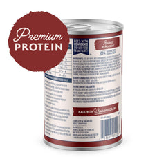 Natural Balance vue latérale de l’étiquette nutritionnelle et bénéfice transparence
