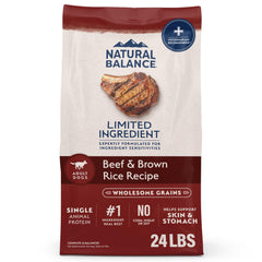 Natural Balance paquet face montrant l'emballage et les bénéfices pour la nutrition