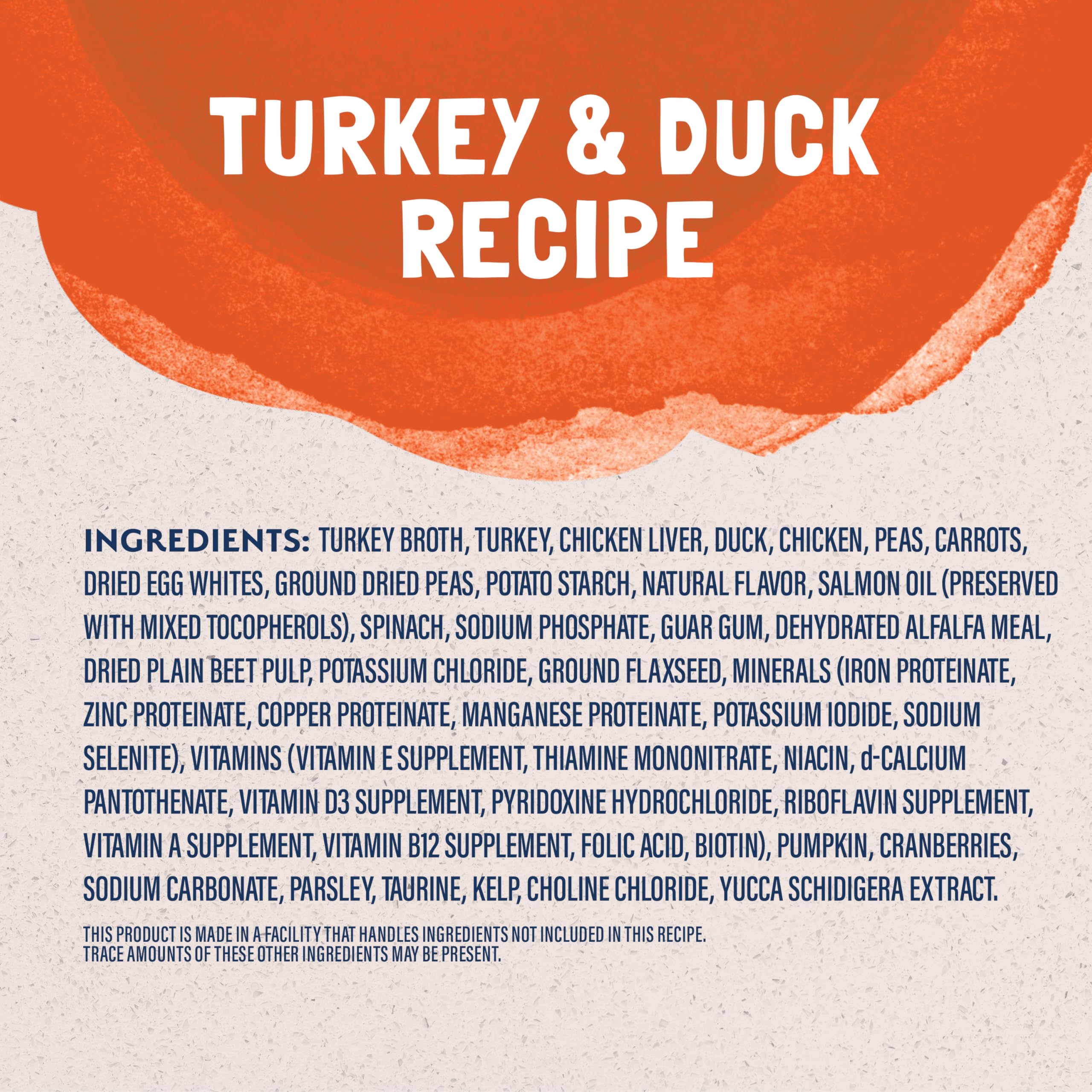 Natural Balance gros plan des morceaux de dinde et canard bénéfice protéines visibles