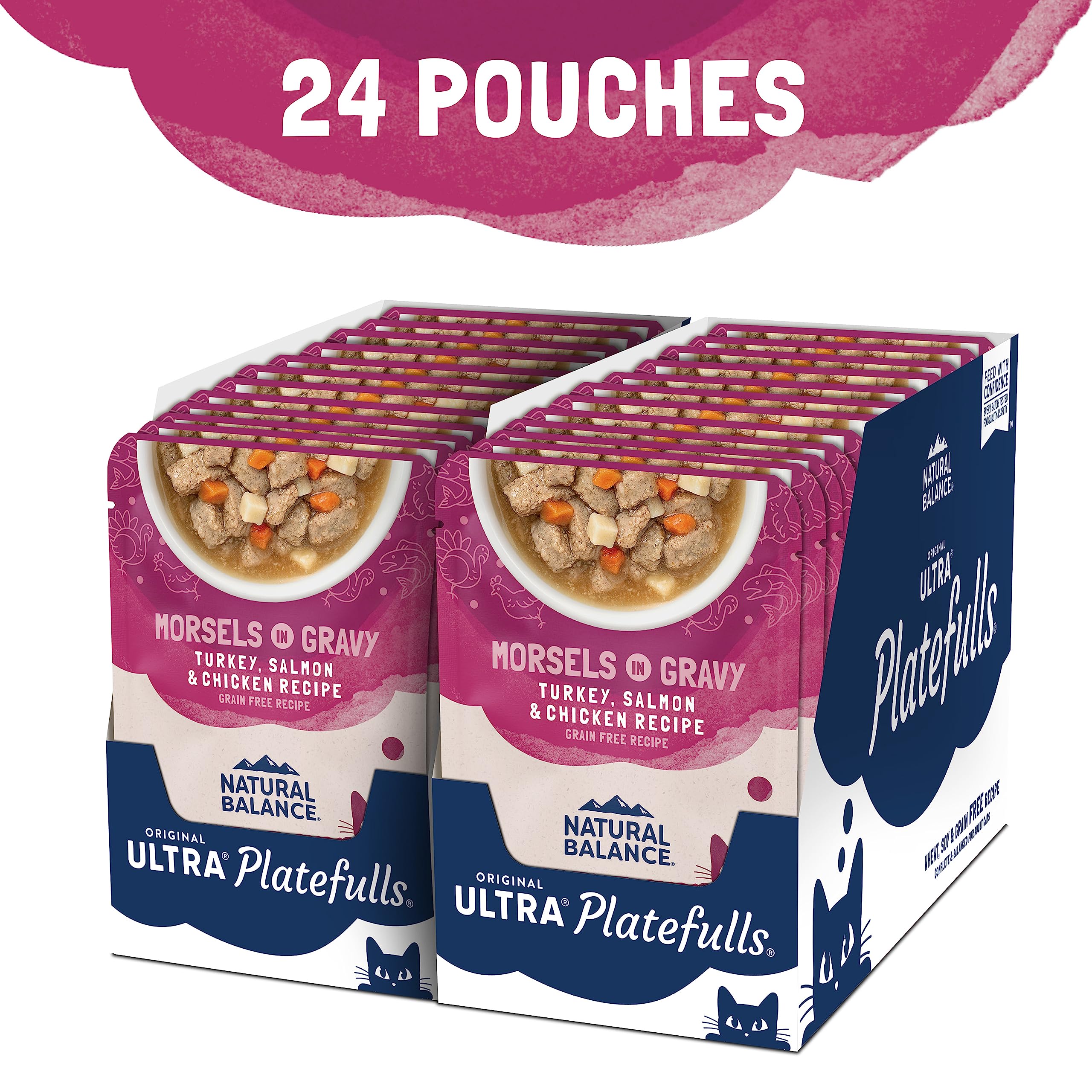 Natural Balance poche 3 oz ouverte prête à servir et pratique