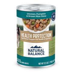 Natural Balance emballage avant montrant le ragoût de poulet bénéfice appétence