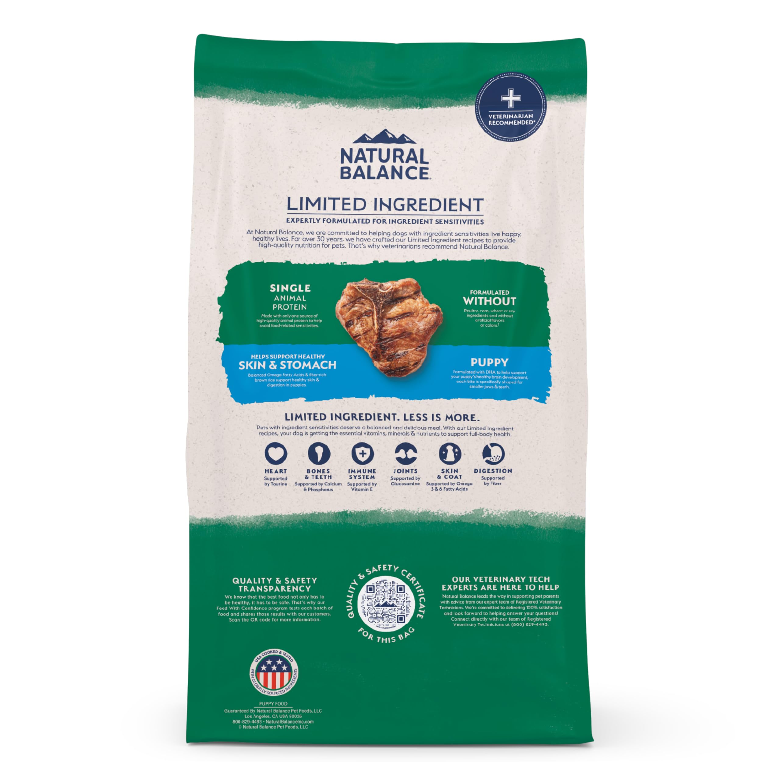 Natural Balance riz brun en gros plan montrant source de glucides digestes