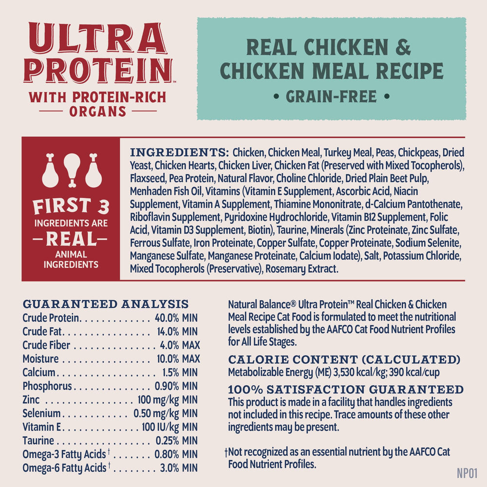 Natural Balance sachet ouvert angle détail révélant qualité des croquettes et conservation pratique
