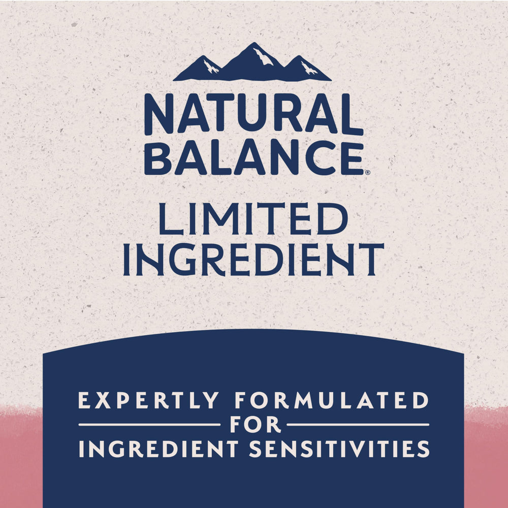 Natural Balance sac ouvert avec contenu visible pour vérifier l'apparence et la qualité