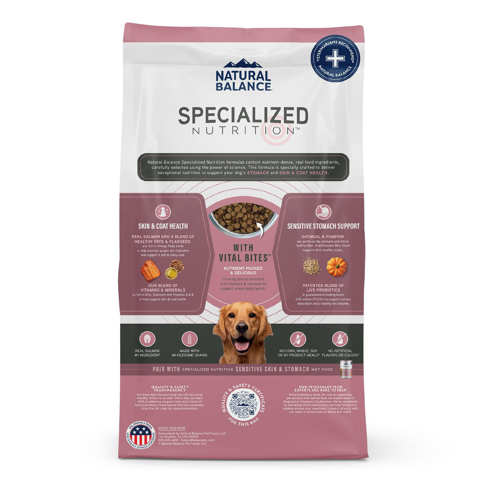 Natural Balance chien au pelage brillant en extérieur, soutien visible du pelage