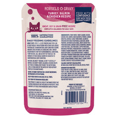 Natural Balance texture gros plan des morceaux en sauce appétissants