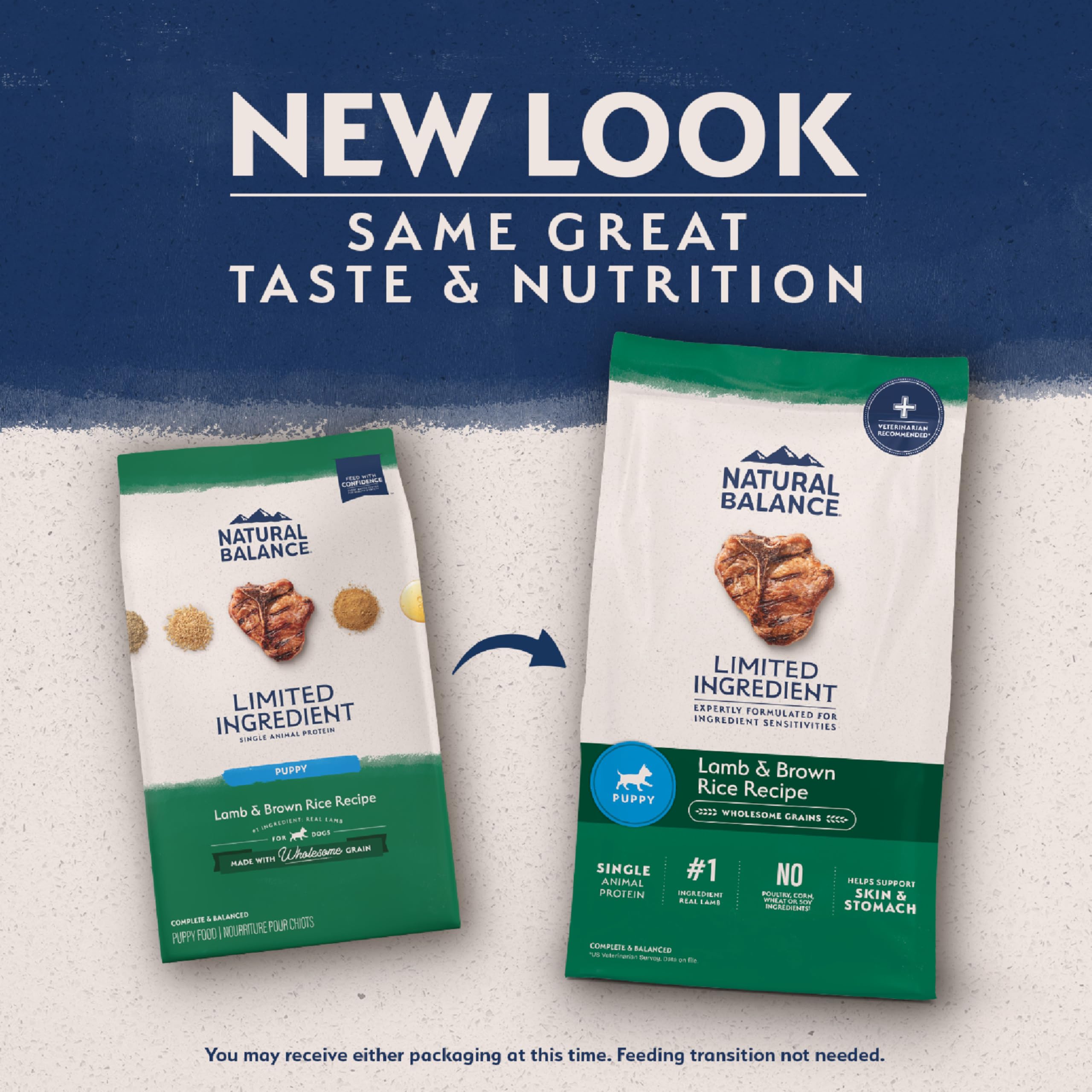 Natural Balance gros plan granules illustrant texture digestible et appétence
