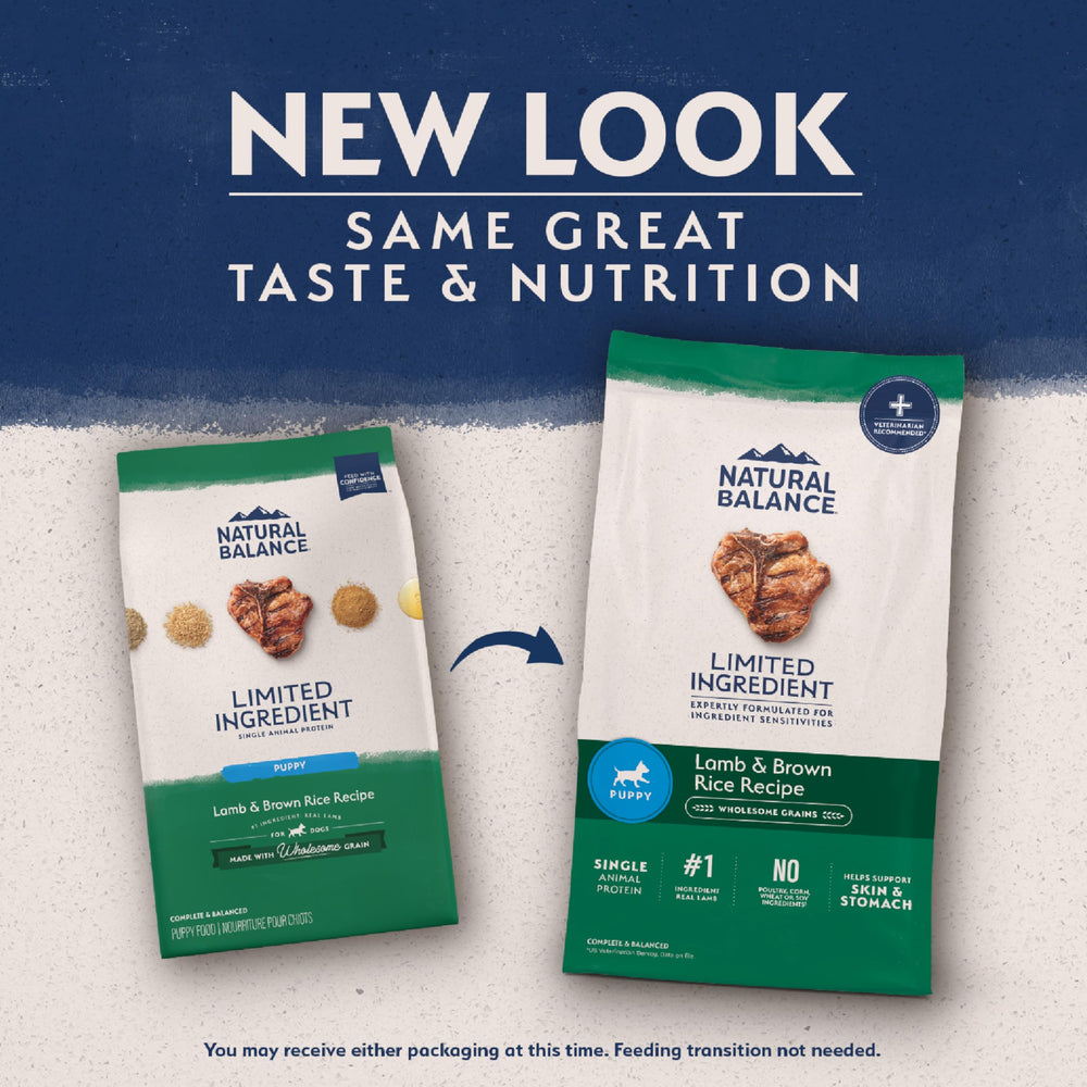 Natural Balance gros plan granules illustrant texture digestible et appétence