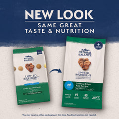 Natural Balance gros plan granules illustrant texture digestible et appétence