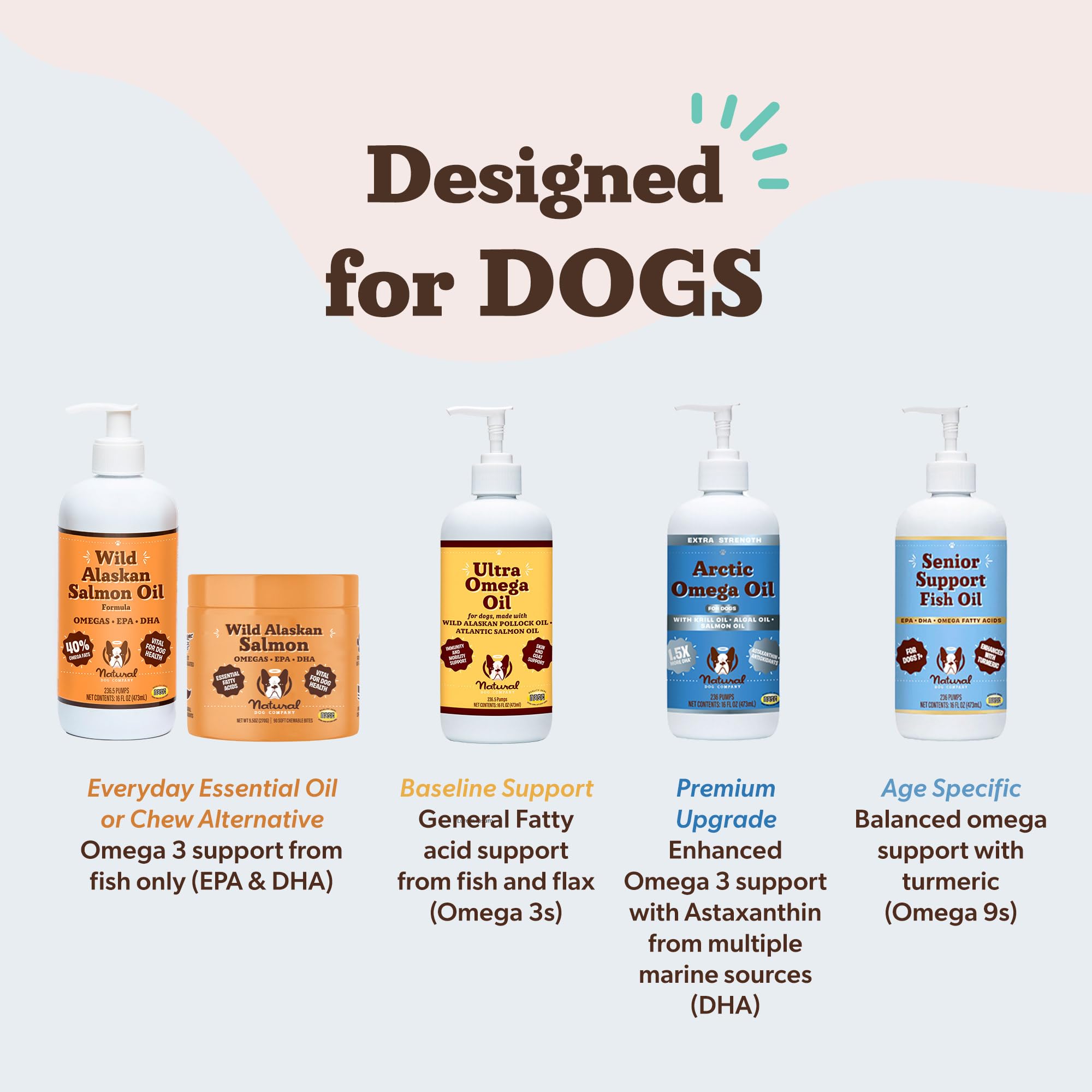 Natural Dog Company chien mange avec huile montrant appétence et bien-être