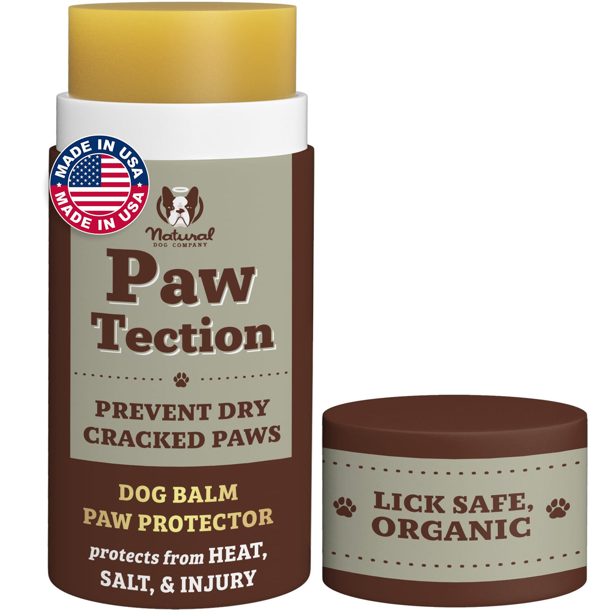 Natural Dog Company stick PawTection en vue frontale, protection rapide