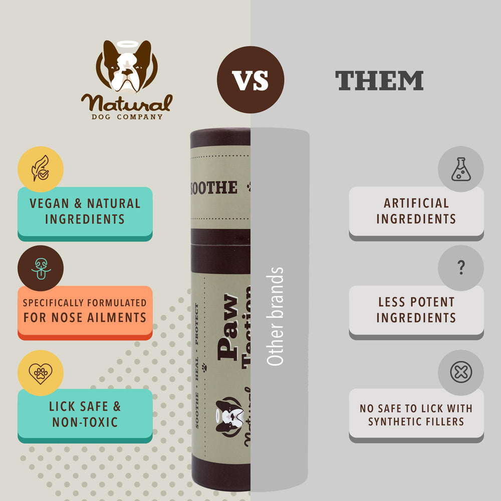 Natural Dog Company stick 2 oz à côté d’un objet pour échelle, compact