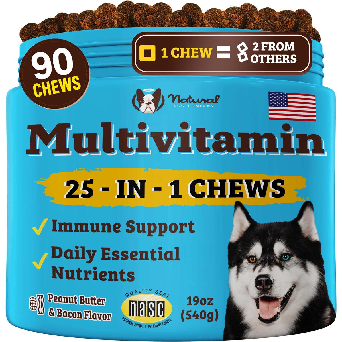 Natural Dog Company pot avant montrant l'aspect pratique et confiance