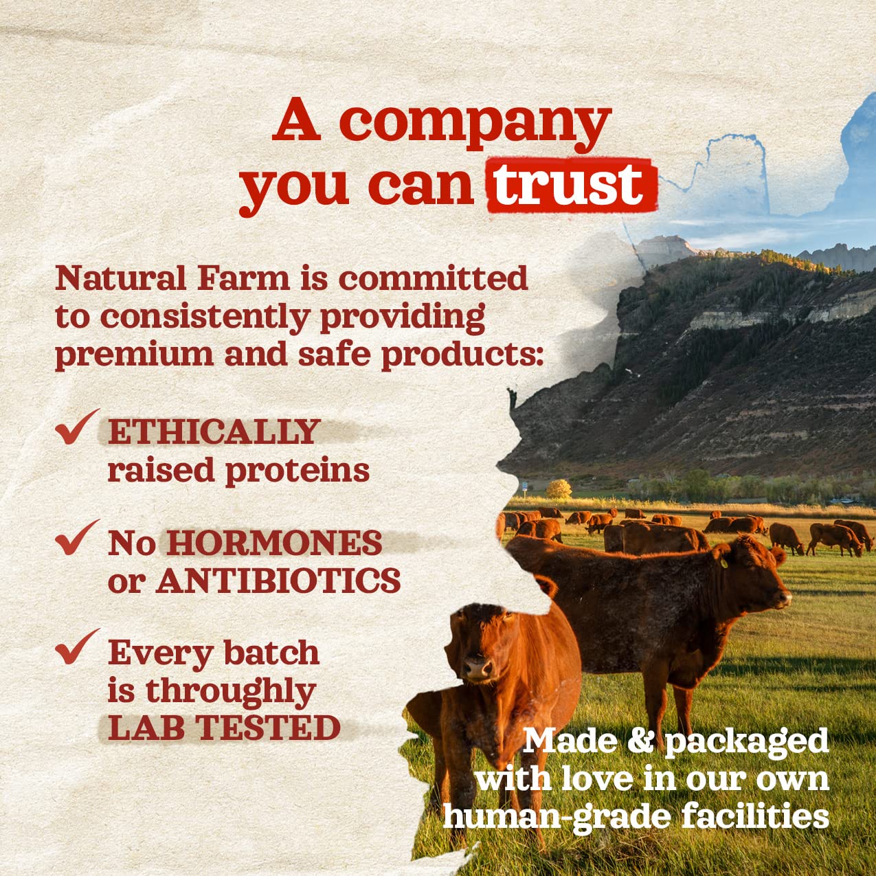Natural Farm trois os fourrés alignés pour visualiser le pack de 3