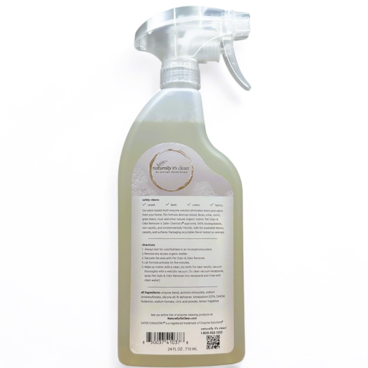 naturally it's clean gros plan de la texture liquide montrant l'action enzymatique efficace