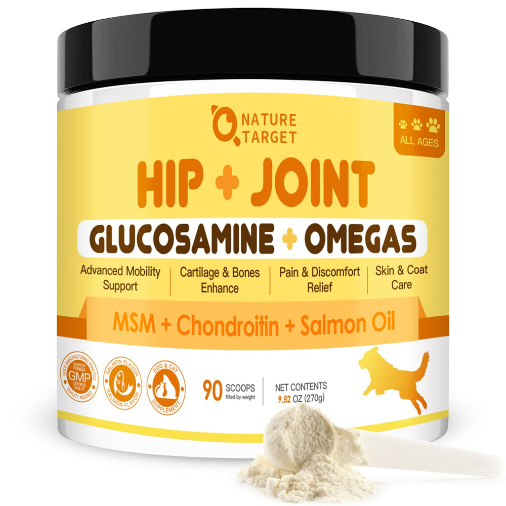 NATURE TARGET emballage du supplément glucosamine montrant l’étiquette claire