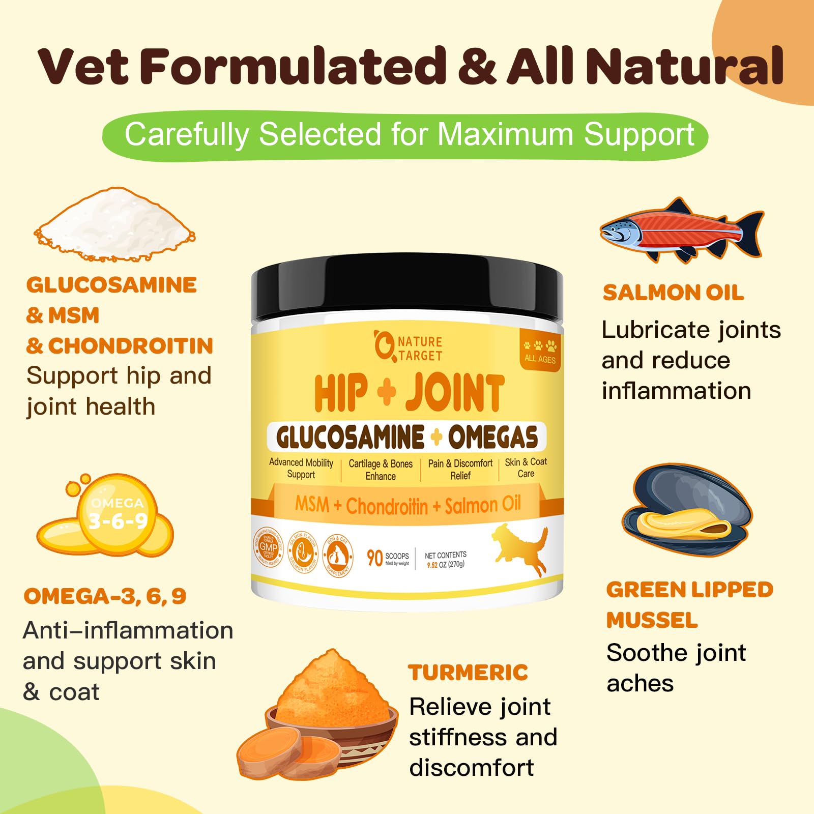 NATURE TARGET poudre en gros plan montrant texture fine pour dosage précis
