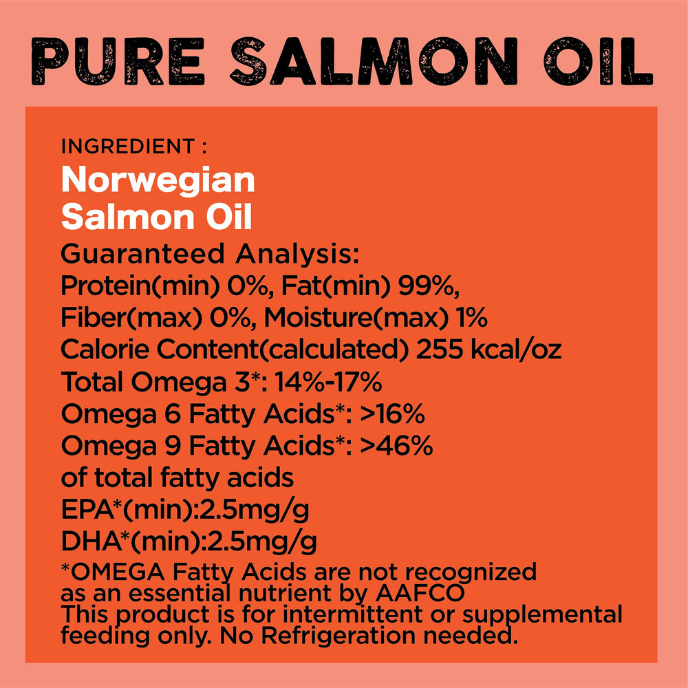 Nature's Diet huile de saumon couleur orange naturelle riche en oméga