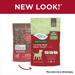 NATURE'S LOGIC gros plan kibble montrant texture croquante et appétence