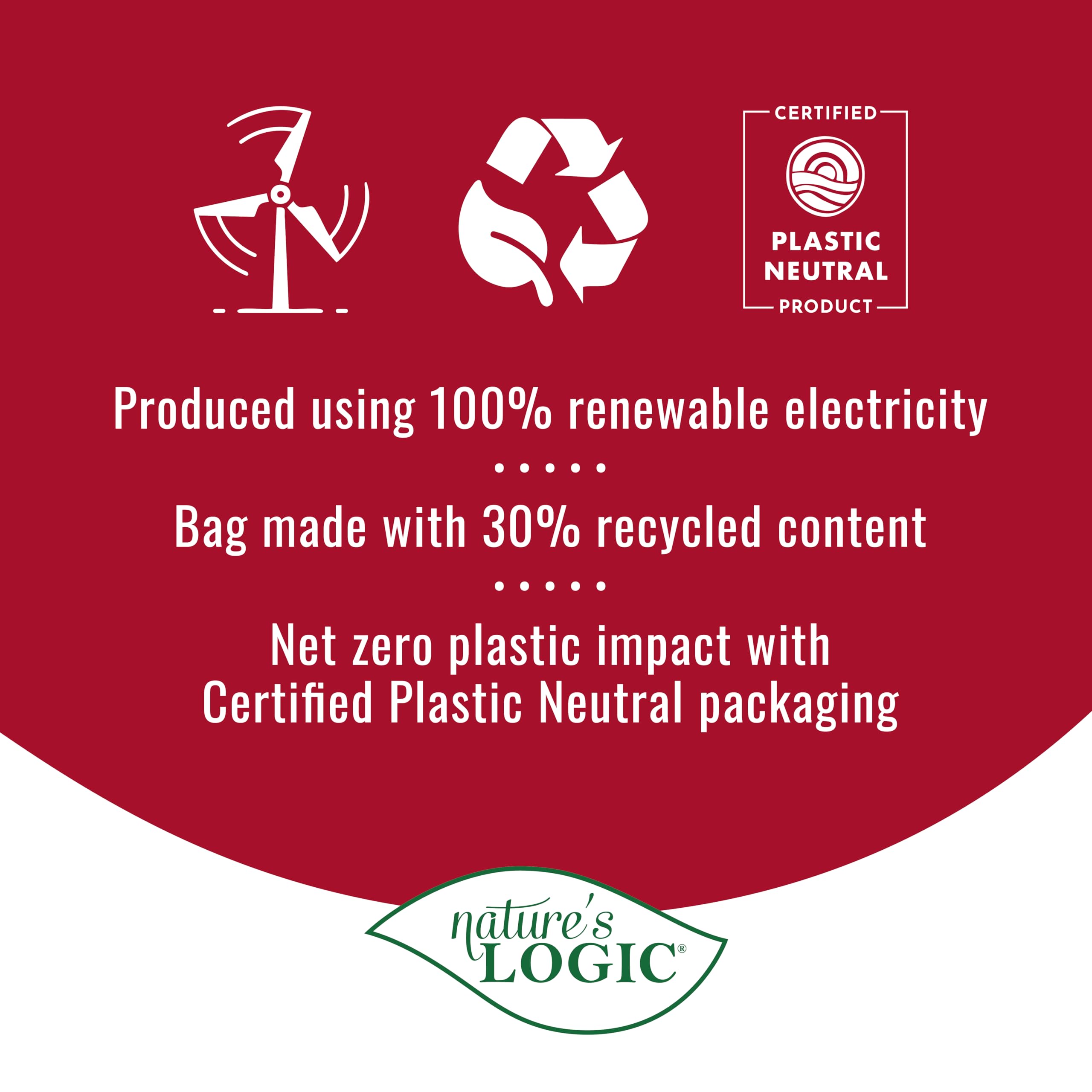 NATURE'S LOGIC ingrédients millet et citrouille, apport de fibres digestives