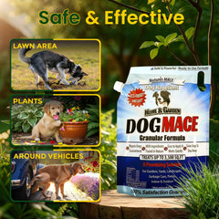 Nature's MACE application dans un parterre montrant protection du jardin