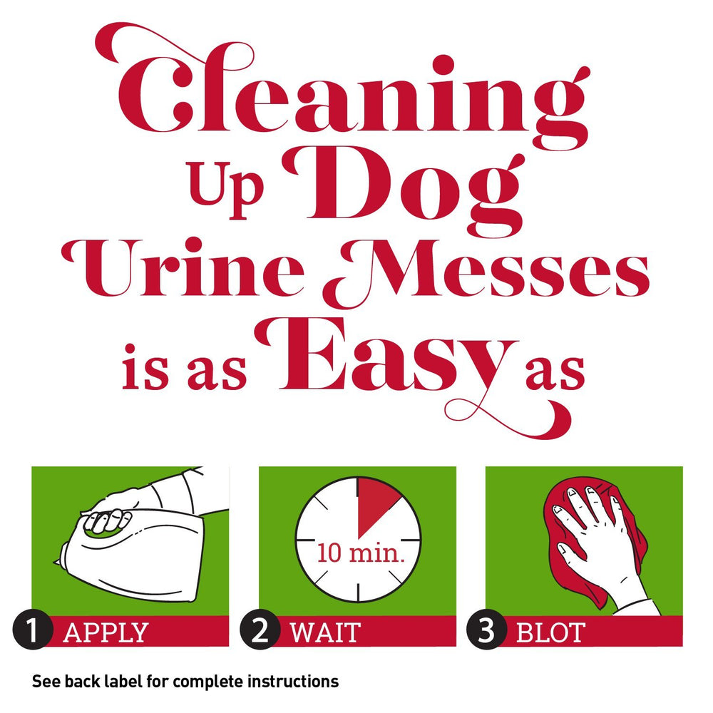 Nature's Miracle flacon tenu en main pour montrer l'échelle et la prise en main pratique