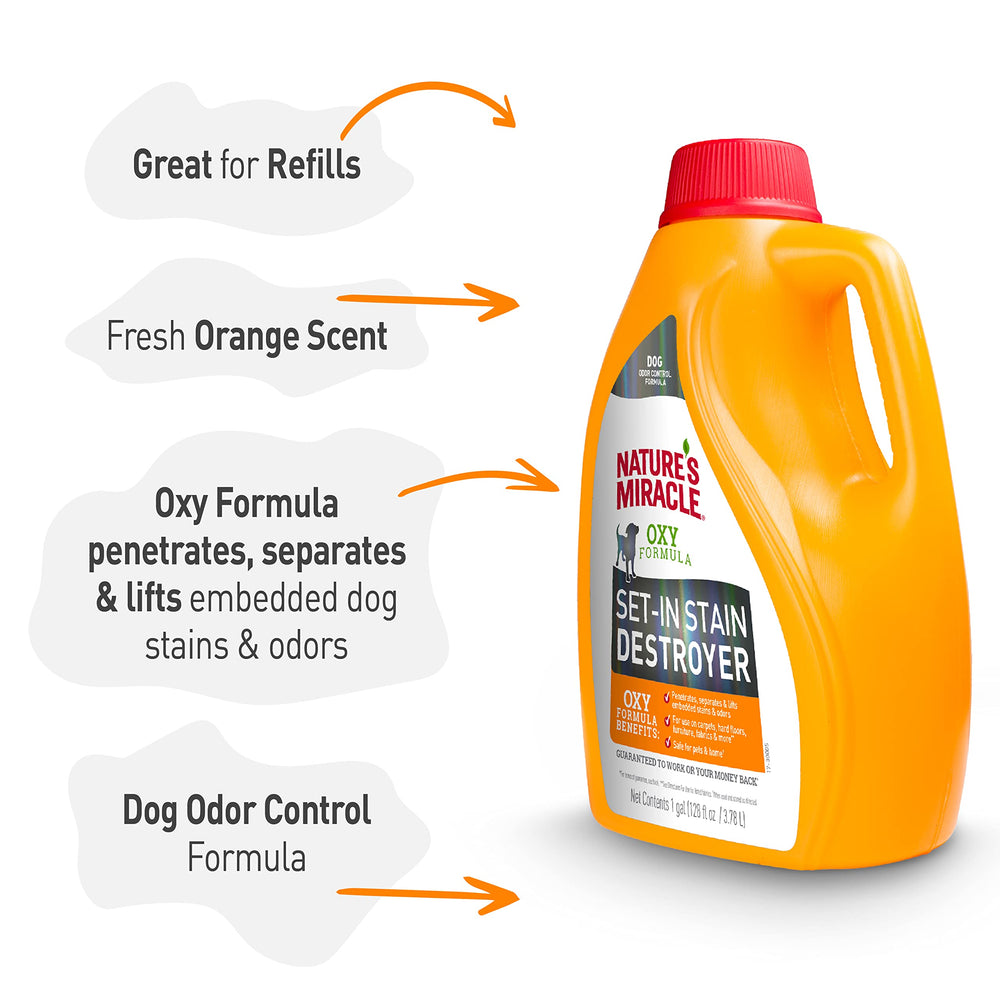 Nature's Miracle comparaison taille montre échelle du gallon pour foyer